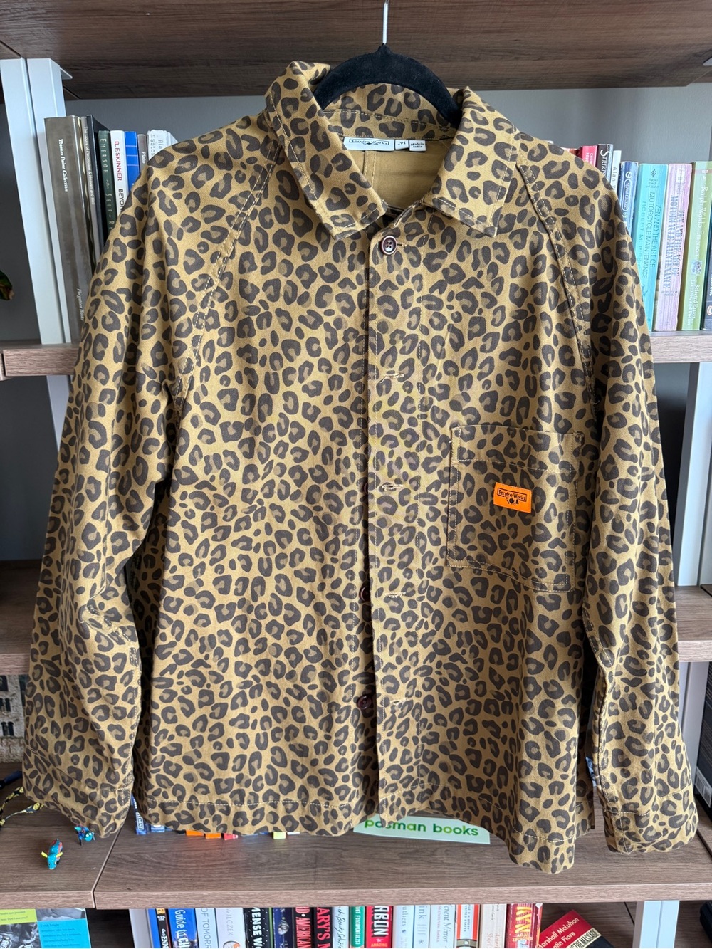 Men's Leopard Print Shirt Jacket in Brown - Picture 6 of 12